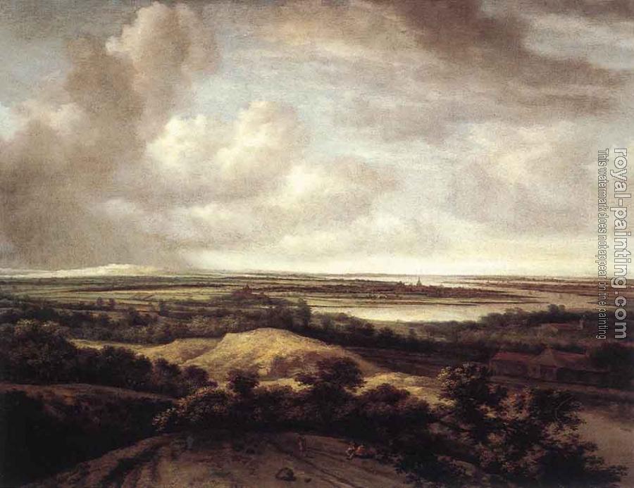 Philips Koninck : Panorama View Of Dunes And A River